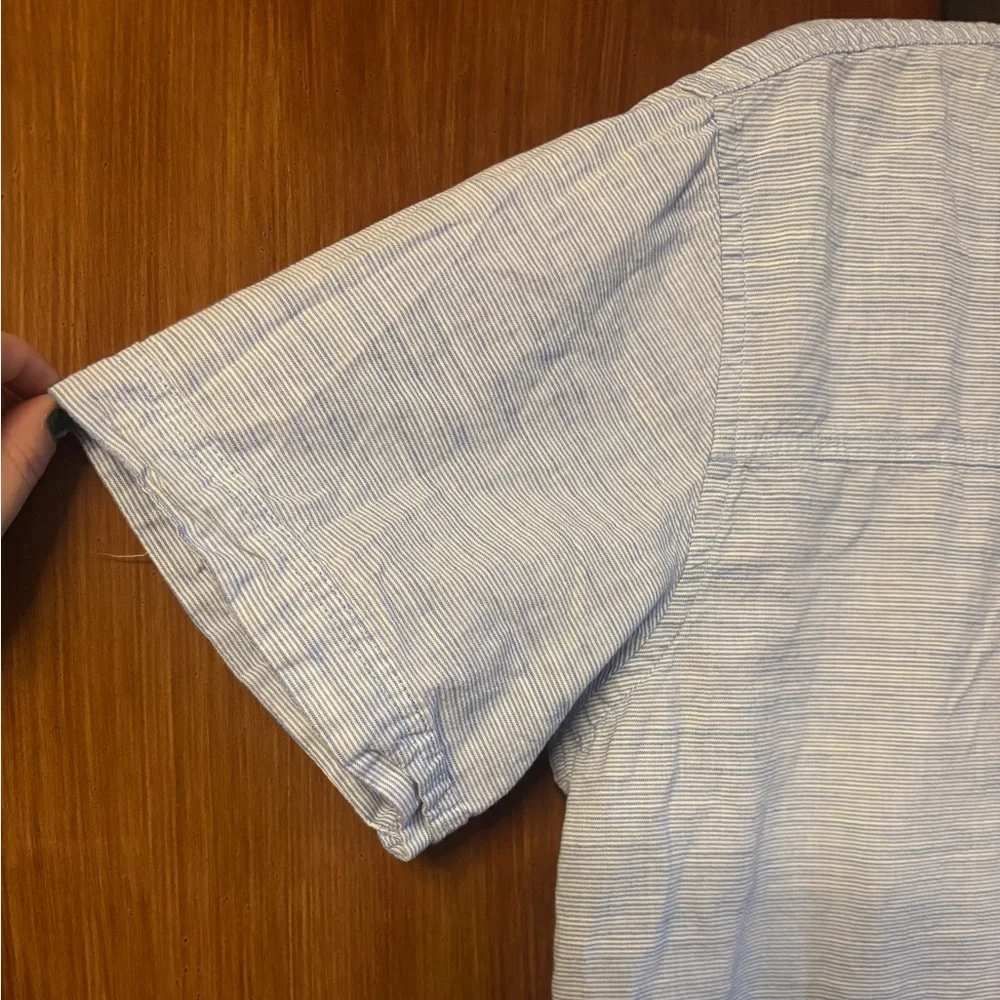 IZOD Dockside Short Sleeve Chambray 100% Cotton Men’s XL Button Down Shirt | EUC - Picture 13 of 16